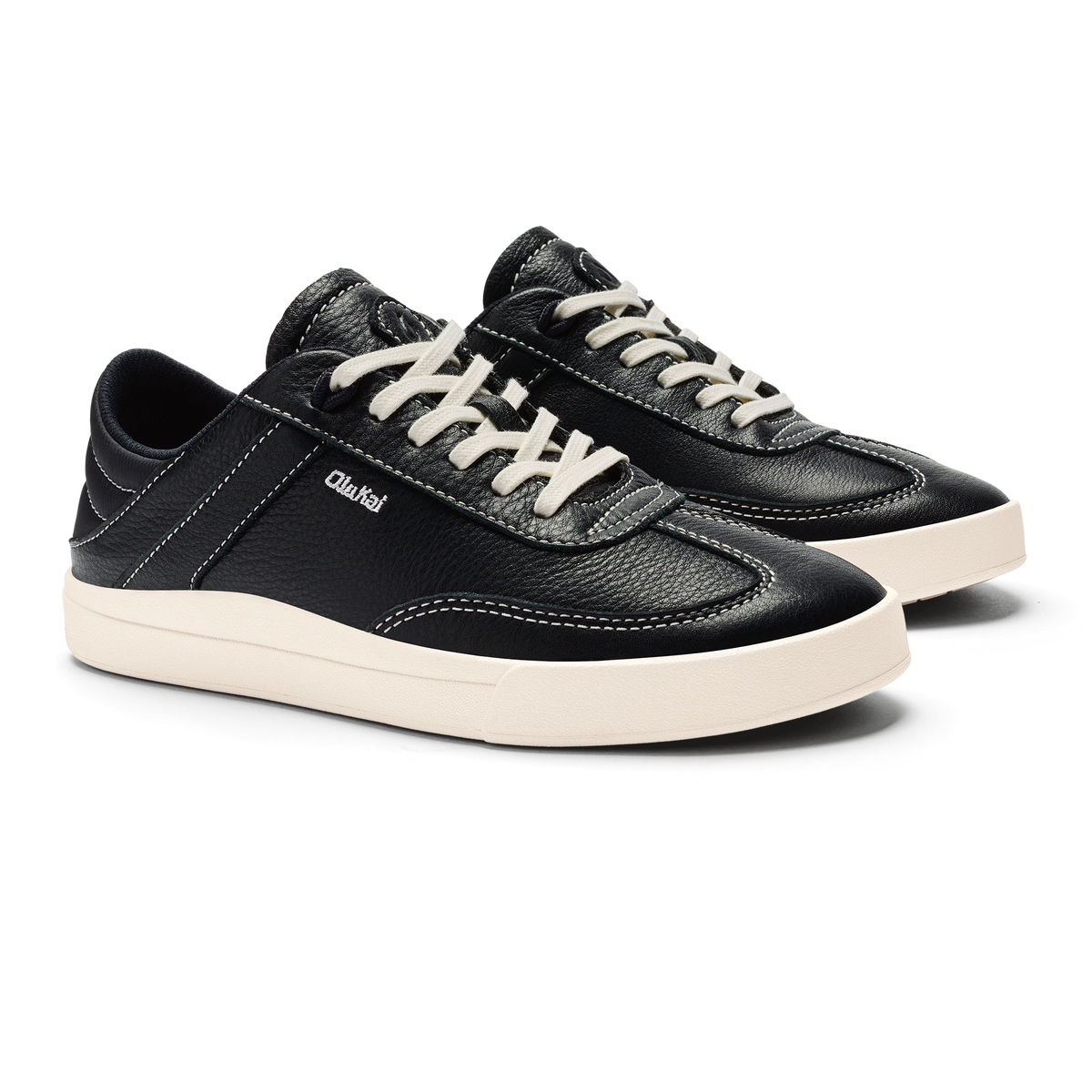 OluKai | Hā‘upu Women’s Leather Sneakers - Onyx