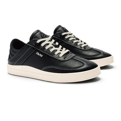OluKai | Hā‘upu Women’s Leather Sneakers - Onyx