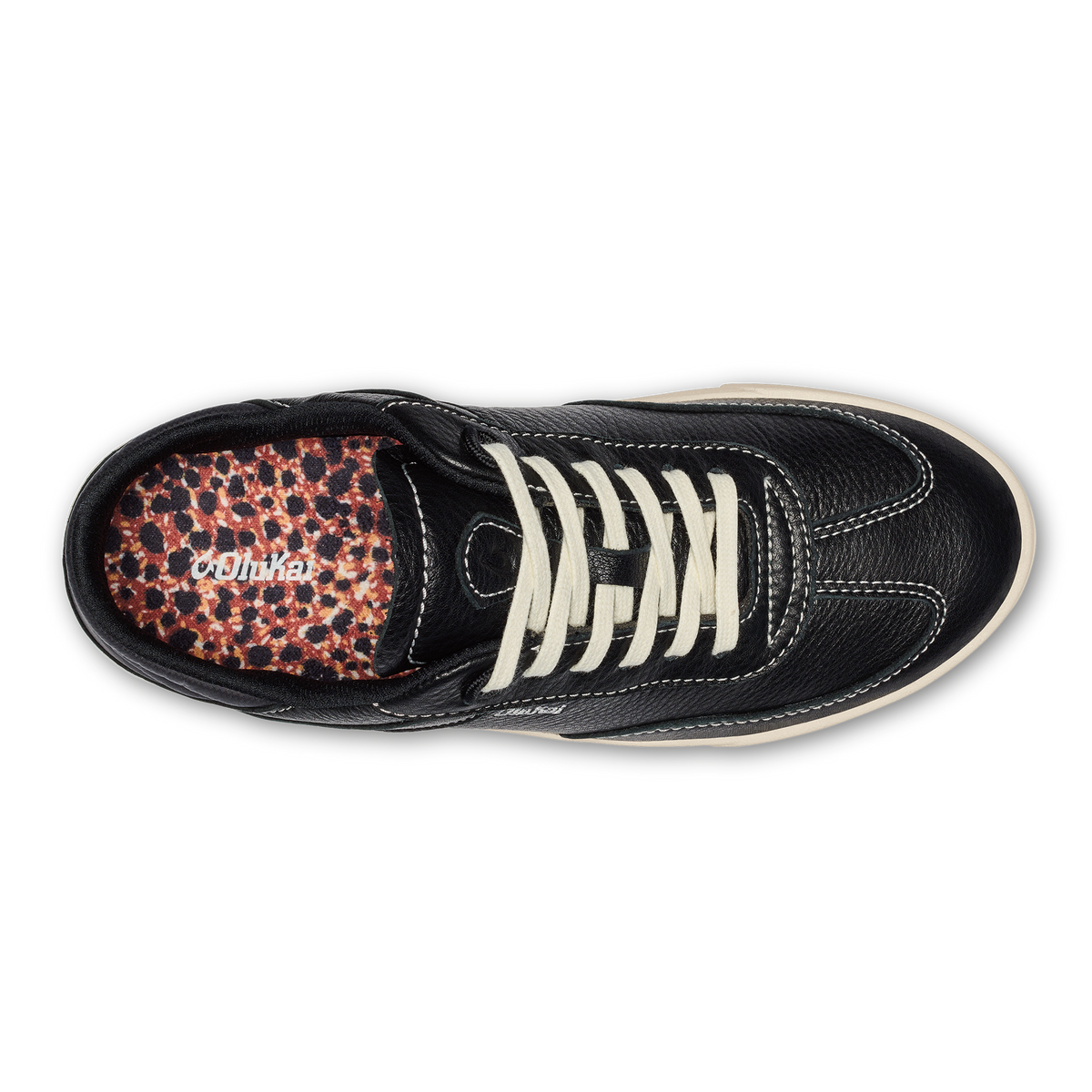 OluKai | Hā‘upu Women’s Leather Sneakers - Onyx