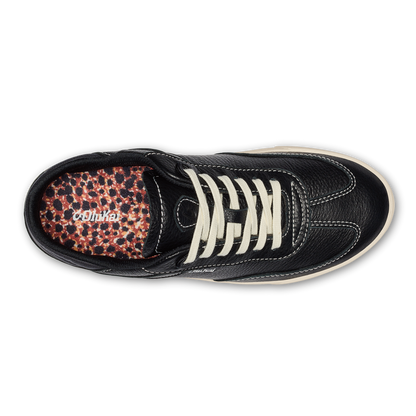 OluKai | Hā‘upu Women’s Leather Sneakers - Onyx