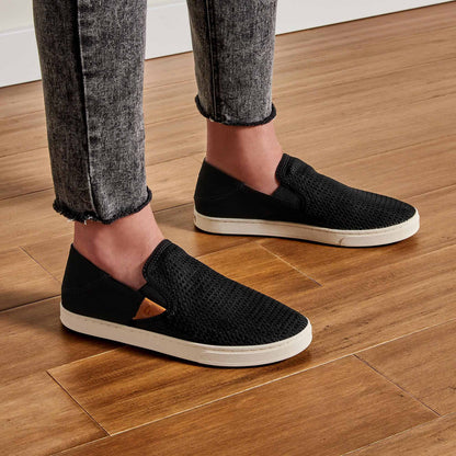 OluKai | Pehuea Women's Breathable Slip-On Sneakers - Black