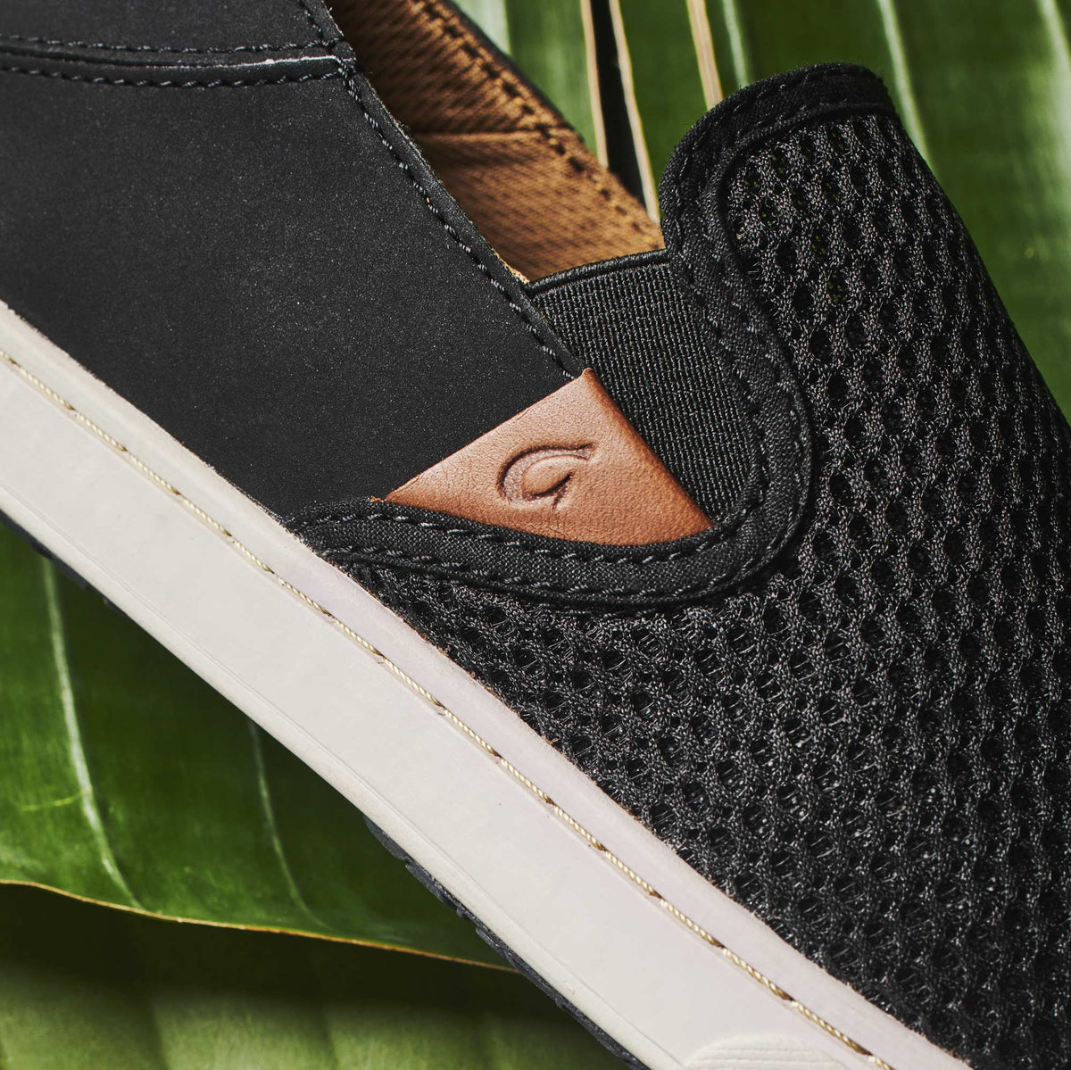 OluKai | Pehuea Women's Breathable Slip-On Sneakers - Black
