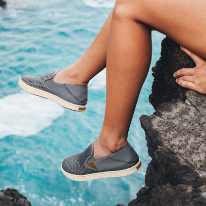 OluKai | Pehuea Women's Breathable Slip-On Sneakers - Pavement