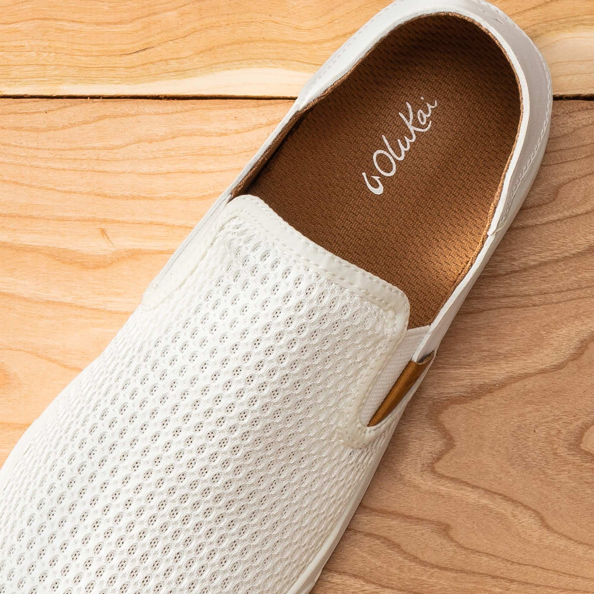 OluKai | Pehuea Women's Breathable Slip-On Sneakers - Bright White