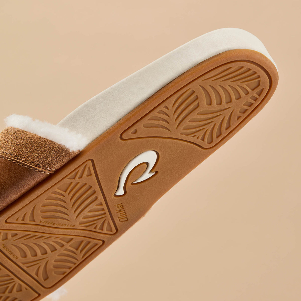 OluKai | Hō‘ala Slide Women’s Slide Slipper Sandals - Tan / Puka