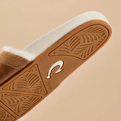 OluKai | Hō‘ala Slide Women’s Slide Slipper Sandals - Tan / Puka
