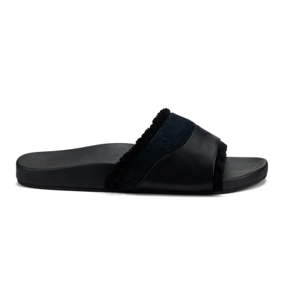 OluKai | Hō‘ala Slide Women’s Slide Slipper Sandals - Black