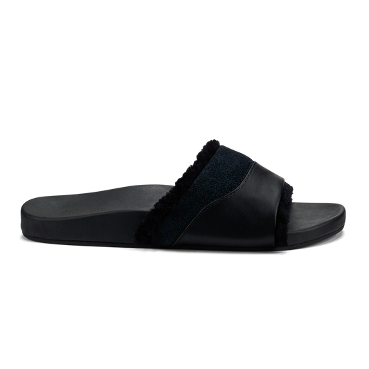 OluKai | Hō‘ala Slide Women’s Slide Slipper Sandals - Black
