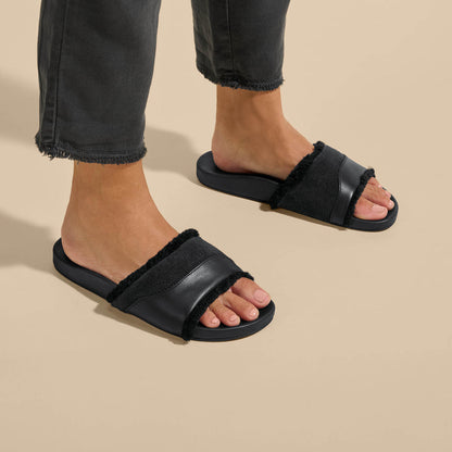 OluKai | Hō‘ala Slide Women’s Slide Slipper Sandals - Black