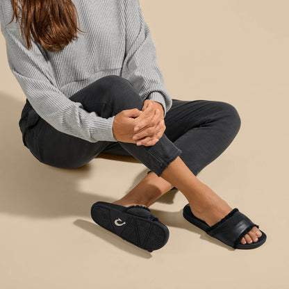 OluKai | Hō‘ala Slide Women’s Slide Slipper Sandals - Black