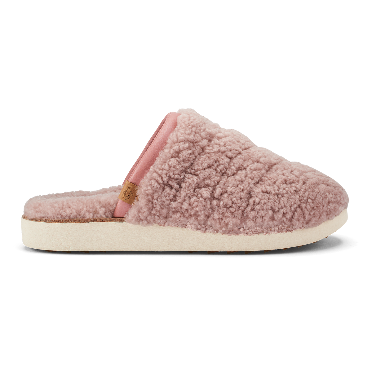 OluKai | Pūpū Mua Women’s Shearling Mule Slipper - Pink Sea Salt