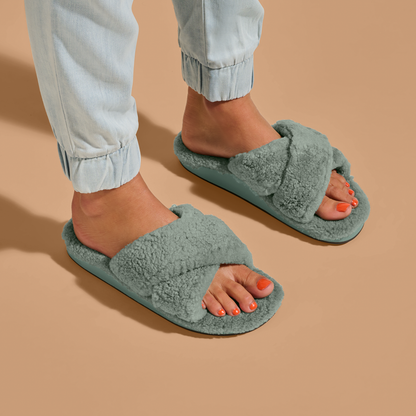 OluKai | Hila Heu Women’s Slide Slipper Sandals - Muted Green