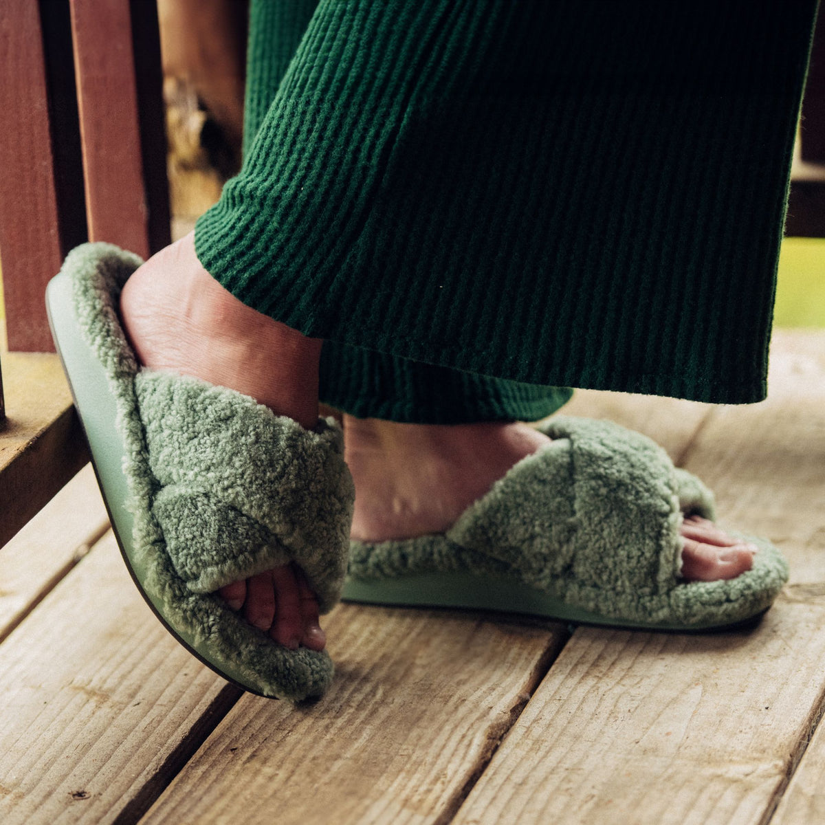 OluKai | Hila Heu Women’s Slide Slipper Sandals - Muted Green