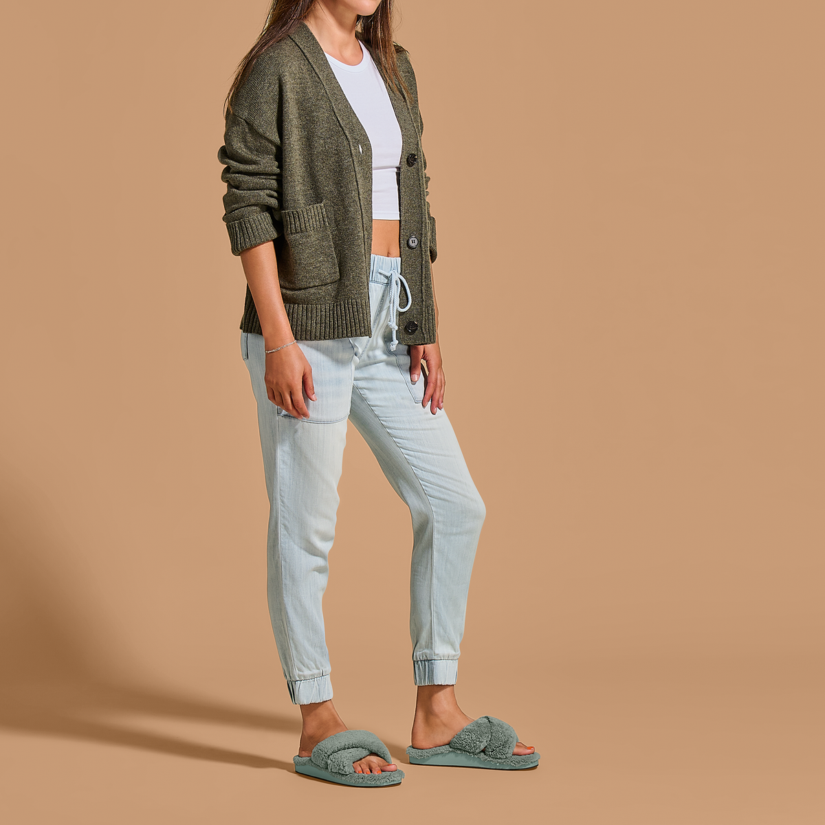 OluKai | Hila Heu Women’s Slide Slipper Sandals - Muted Green