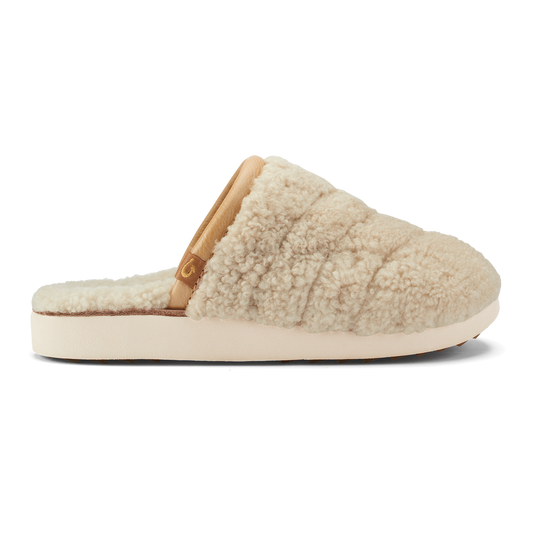 OluKai | Pūpū Mua Women’s Shearling Mule Slipper - Tapa