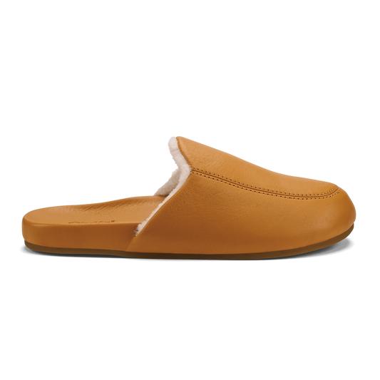 OluKai | Kōnea Women’s Leather Slipper Mules - Saddle