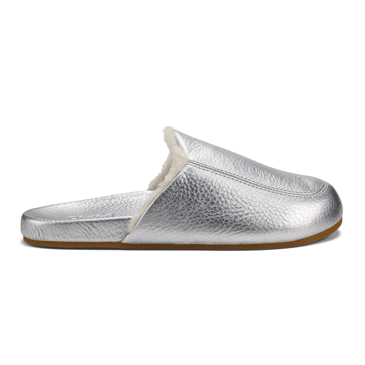 OluKai | Kōnea Women’s Leather Slipper Mules - Silver