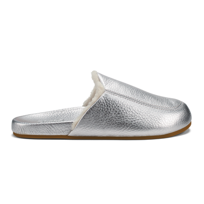 OluKai | Kōnea Women’s Leather Slipper Mules - Silver