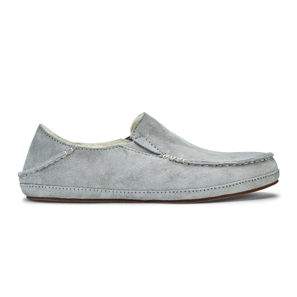 OluKai | Nohea Women's Leather Slippers - Pale Grey