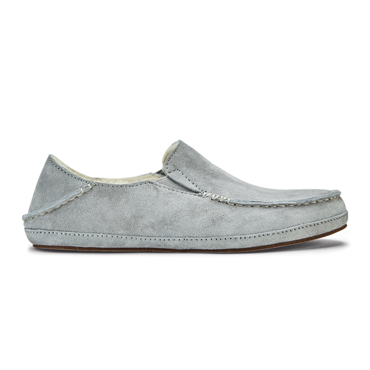 OluKai | Nohea Women's Leather Slippers - Pale Grey