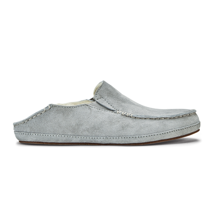 OluKai | Nohea Women's Leather Slippers - Pale Grey