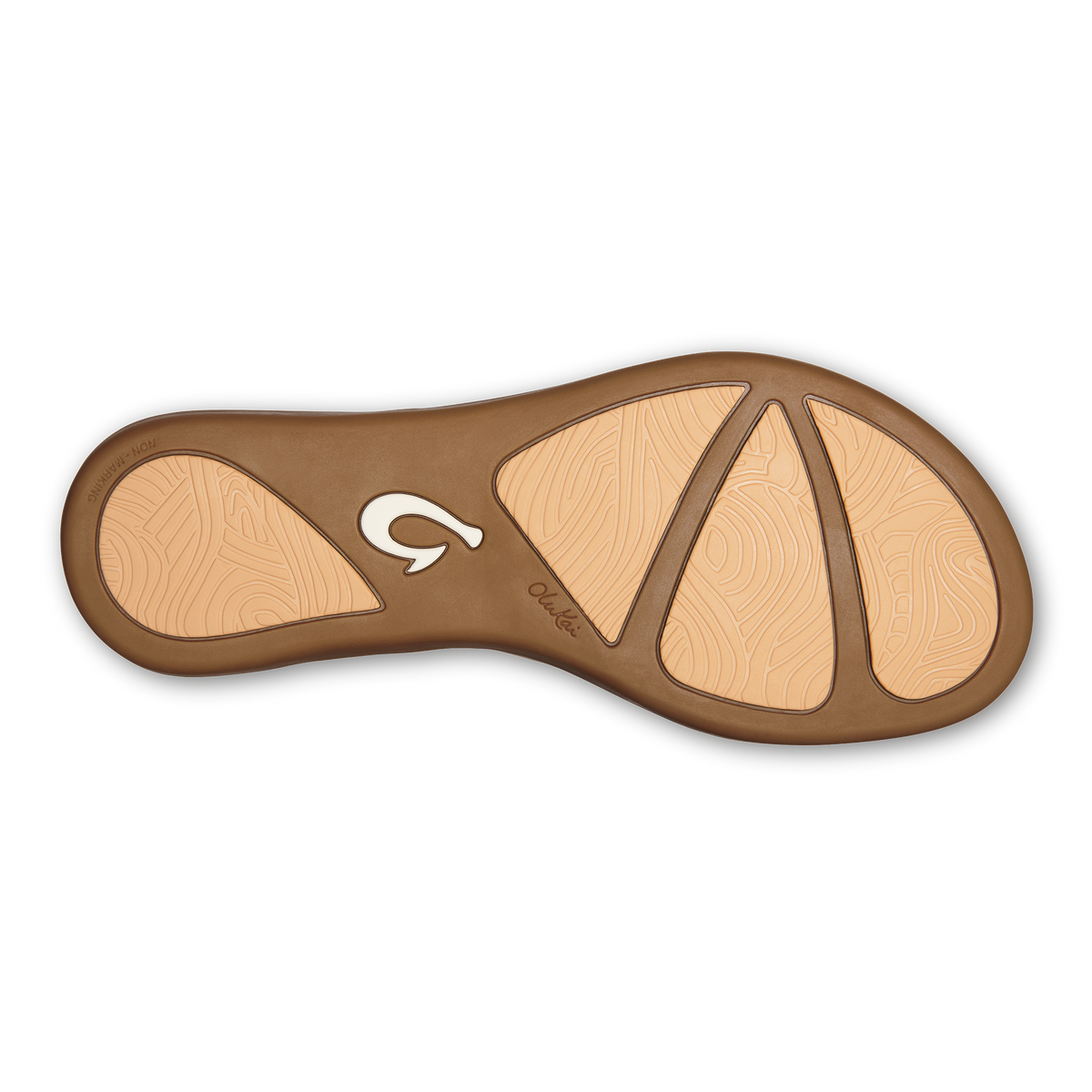 OluKai | Honu Women’s Leather Sandals - Bright White / Golden Sand