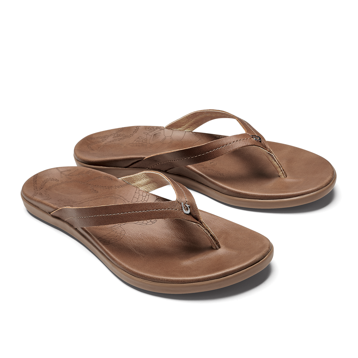 OluKai | Honu Women’s Leather Beach Sandals - Tan