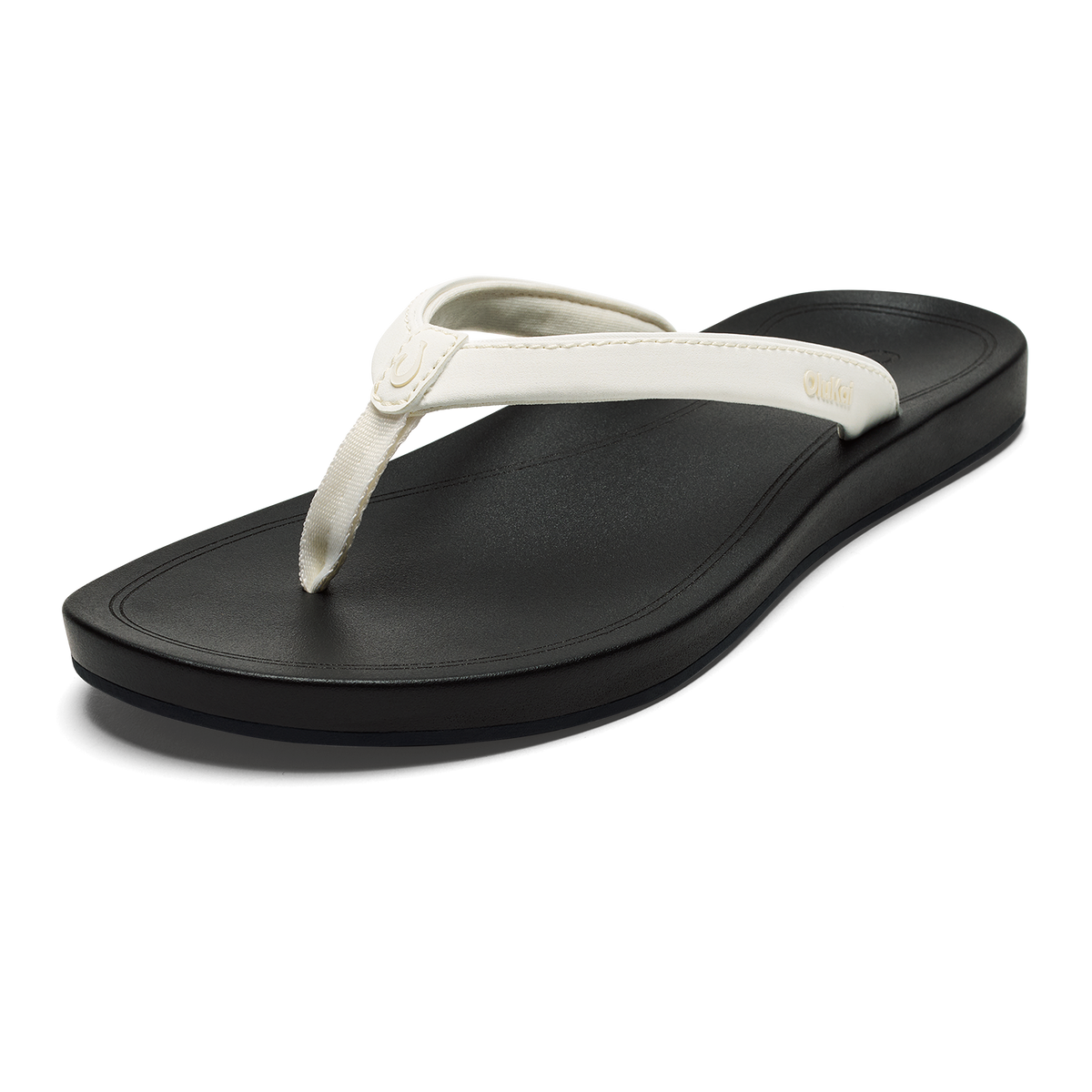OluKai | ‘Uiki Women’s Everyday Beach Sandals - Bright White / Lava Rock