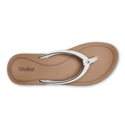 OluKai | ‘Uiki Women’s Everyday Beach Sandals - White Sand / Almond