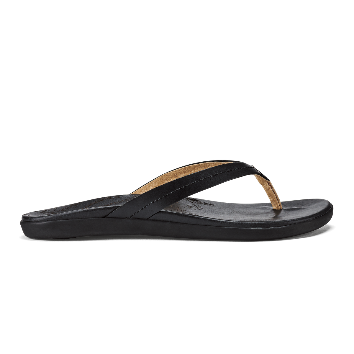 OluKai | Honu Women’s Leather Beach Sandals - Black