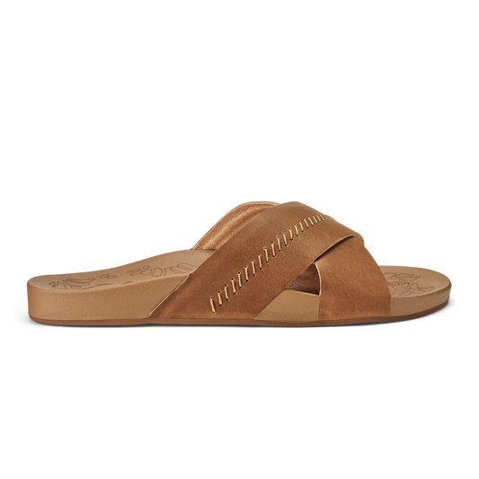OluKai | Kipe‘a ‘Olu Women‘s Slide Sandals - Sahara