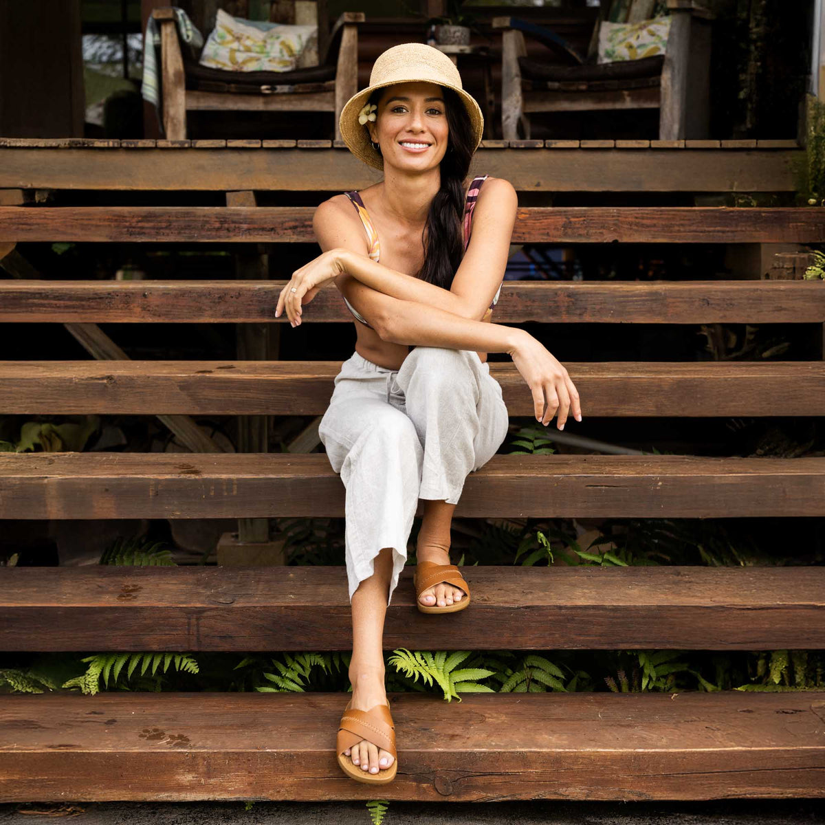 OluKai | Kipe‘a ‘Olu Women‘s Slide Sandals - Sahara