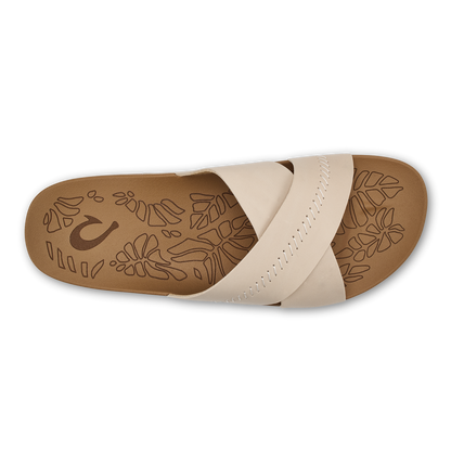 OluKai | Kipe‘a ‘Olu Women‘s Slide Sandals - Puka / Tan