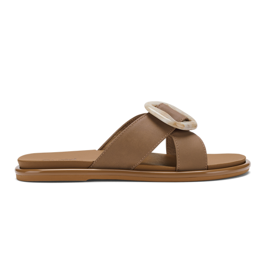 OluKai | La‘i Slide Women’s Slide Beach Sandals - Tan