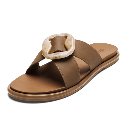OluKai | La‘i Slide Women’s Slide Beach Sandals - Tan