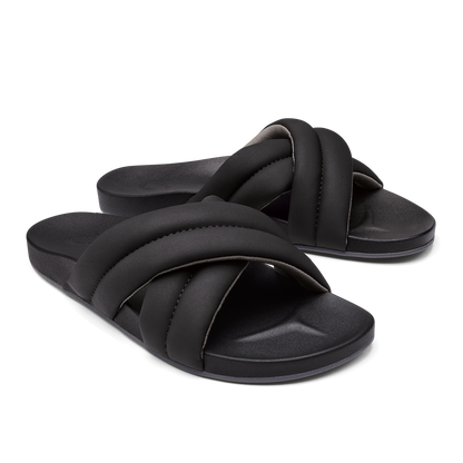 OluKai | Hila Women’s Beach Slide Sandals - Black