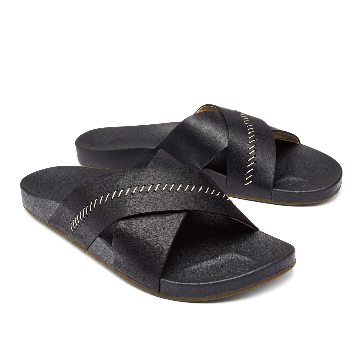 OluKai | Kipe‘a ‘Olu Women‘s Slide Sandals - Black