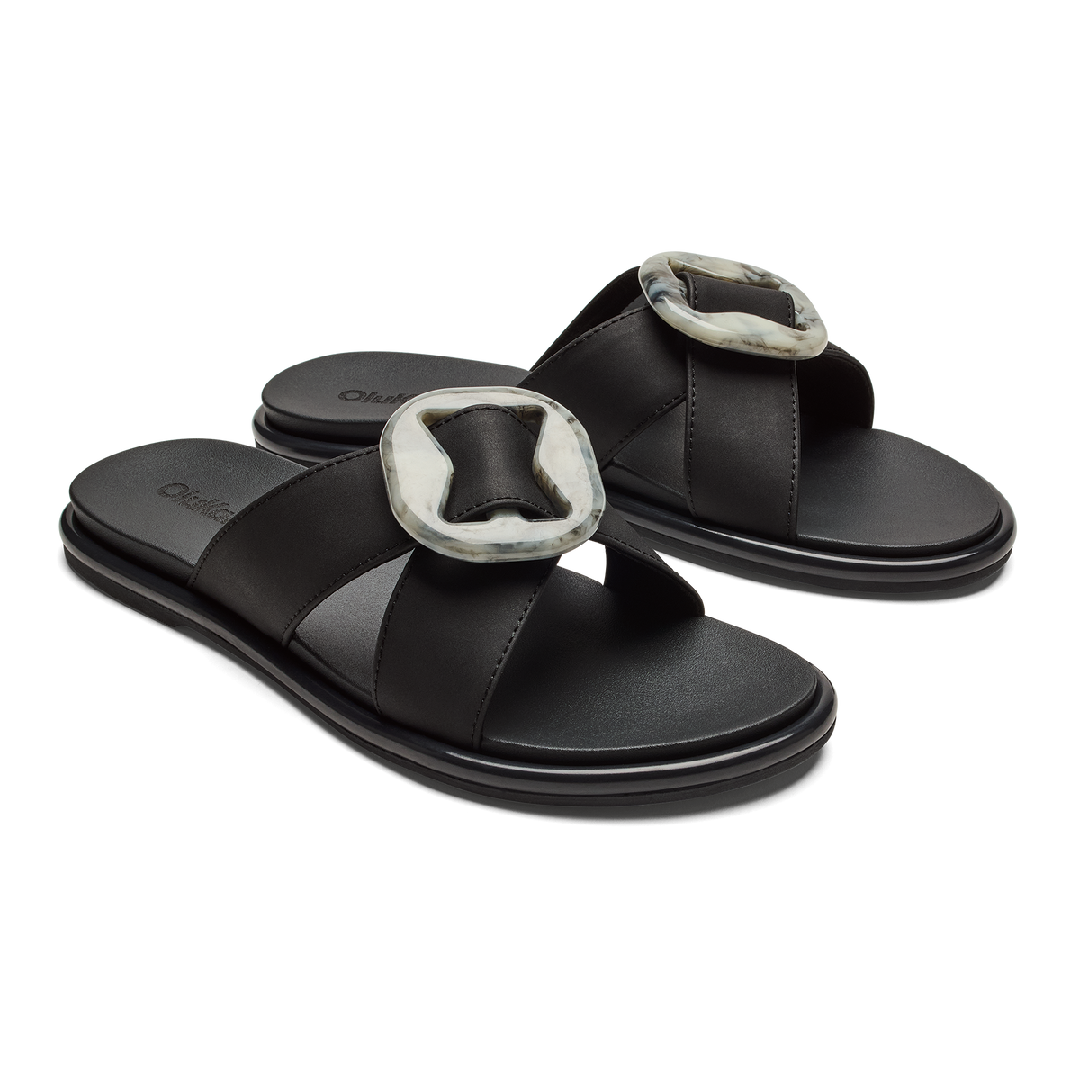 OluKai | La‘i Slide Women’s Slide Beach Sandals - Lava Rock