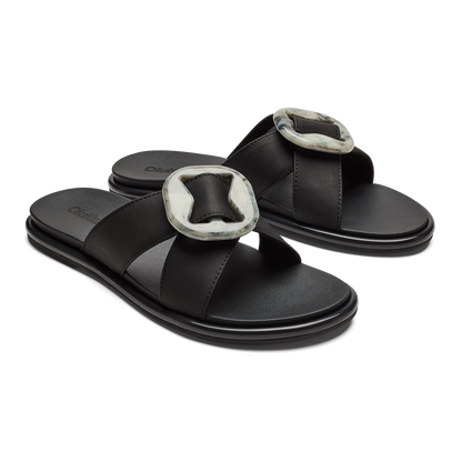 OluKai | La‘i Slide Women’s Slide Beach Sandals - Lava Rock