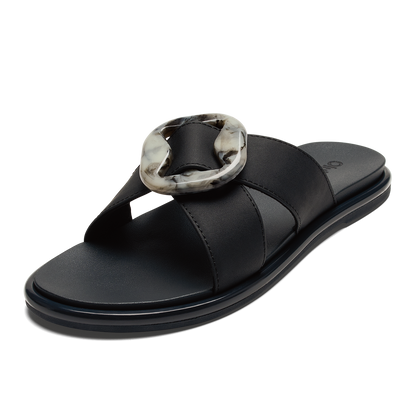 OluKai | La‘i Slide Women’s Slide Beach Sandals - Lava Rock