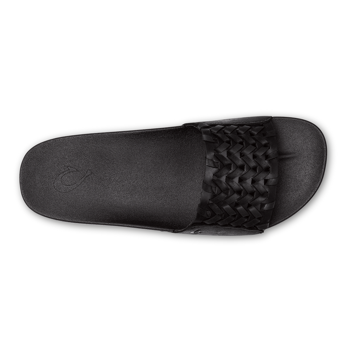 OluKai | Kāmola Women’s Leather Slide Sandals - Black