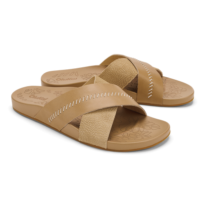 OluKai | Kipe‘a ‘Olu Women‘s Slide Sandals - Warm Sand