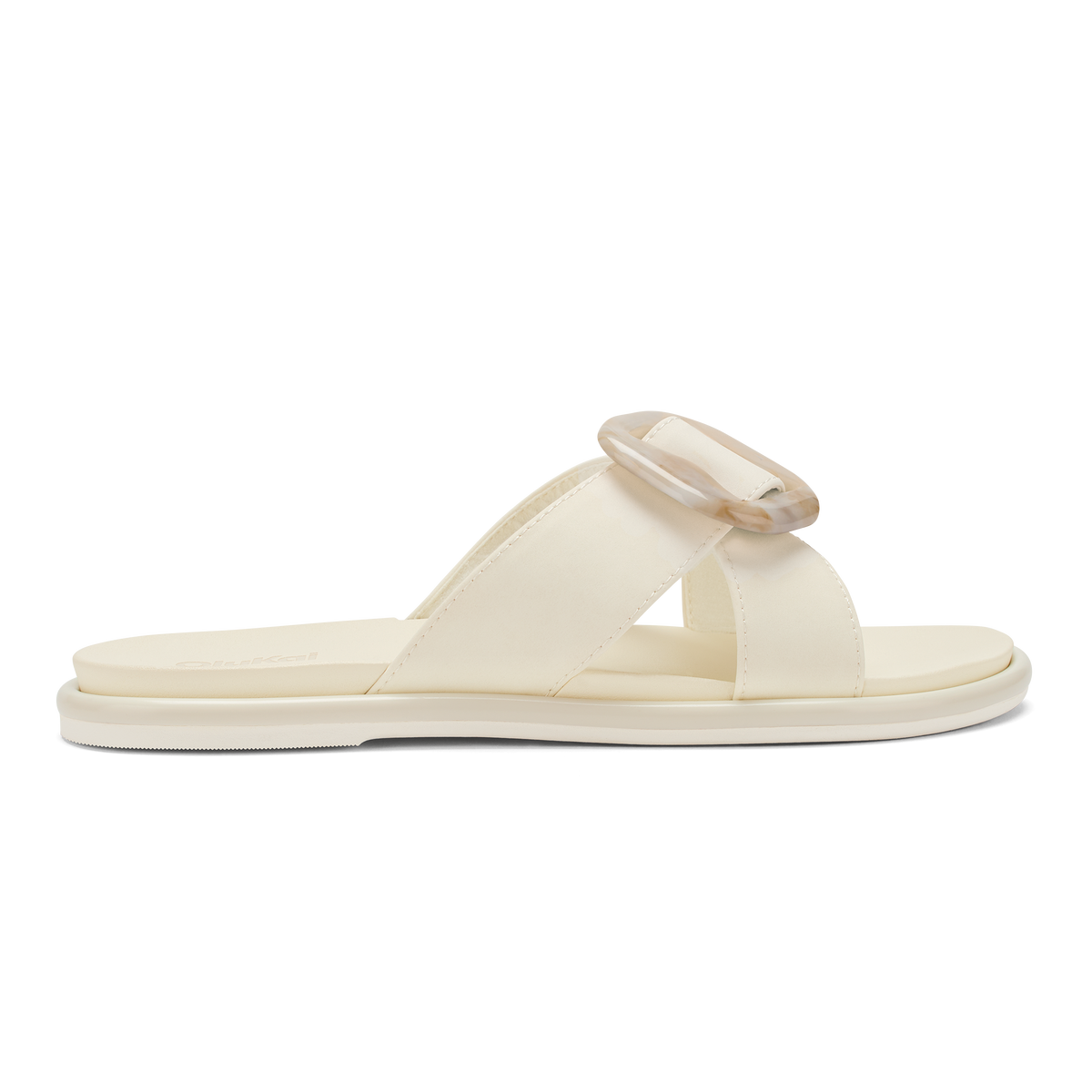 OluKai | La‘i Slide Women’s Slide Beach Sandals - White Sand