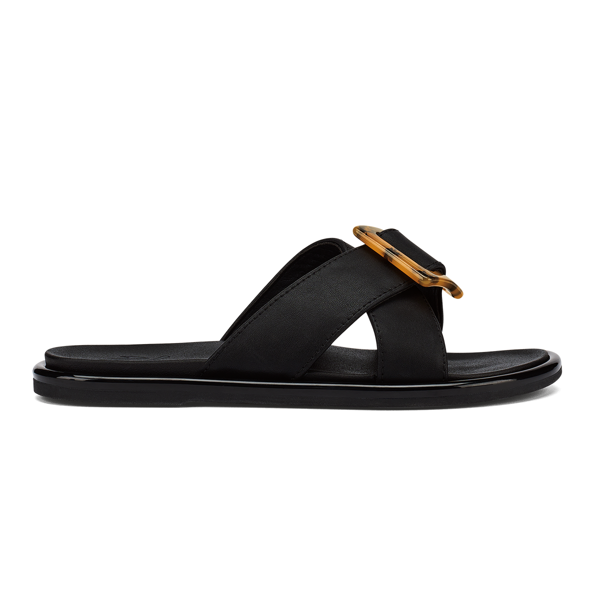 OluKai | La‘i Slide Women’s Slide Beach Sandals - Black