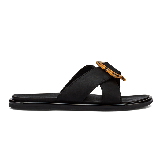 OluKai | La‘i Slide Women’s Slide Beach Sandals - Black