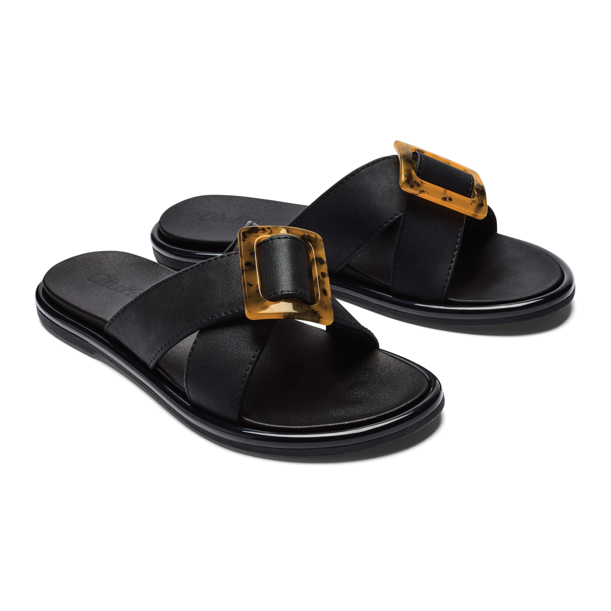 OluKai | La‘i Slide Women’s Slide Beach Sandals - Black