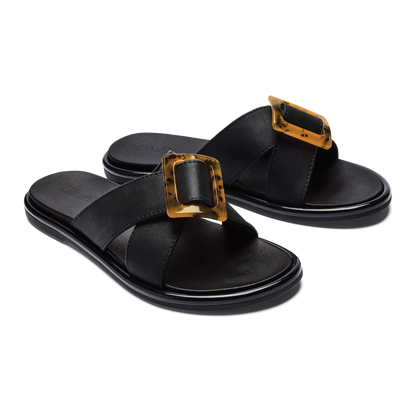 OluKai | La‘i Slide Women’s Slide Beach Sandals - Black