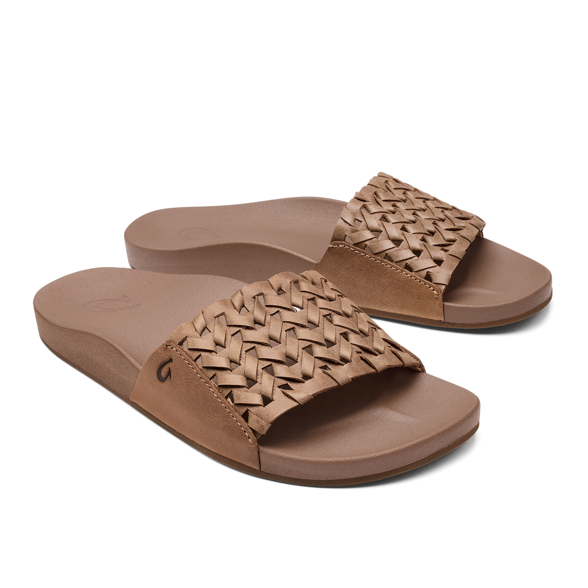 OluKai | Kāmola Women’s Leather Slide Sandals - Tan