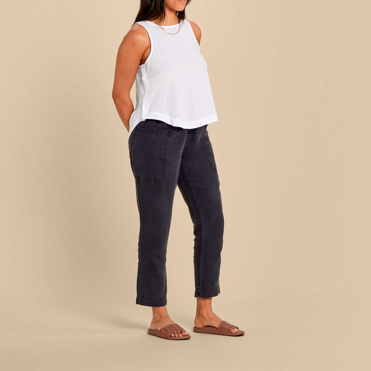OluKai | Kāmola Women’s Leather Slide Sandals - Tan