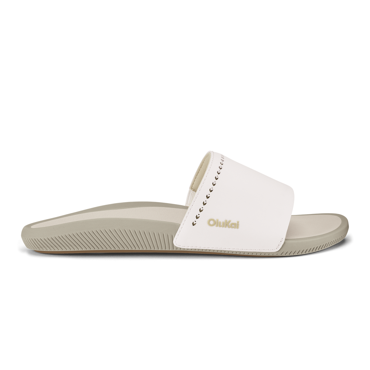 OluKai | Ulele Slide - Bright White / Tapa